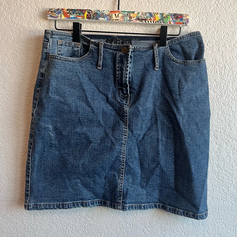 Vintage Medium Wash Blue Denim Skirt